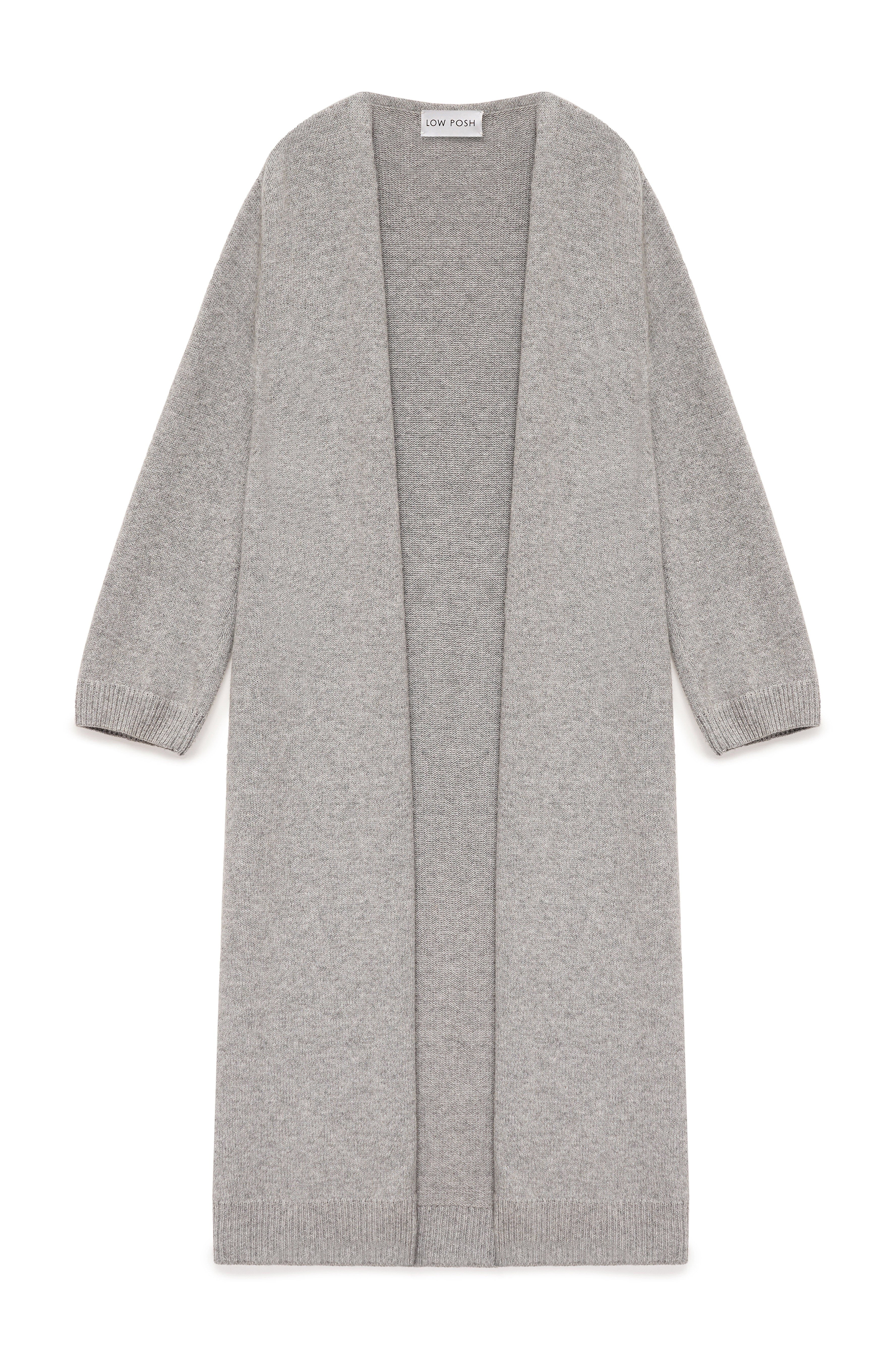 SIGNATURE CARDIGAN LONG | LIGHT GREY – LOW POSH UA
