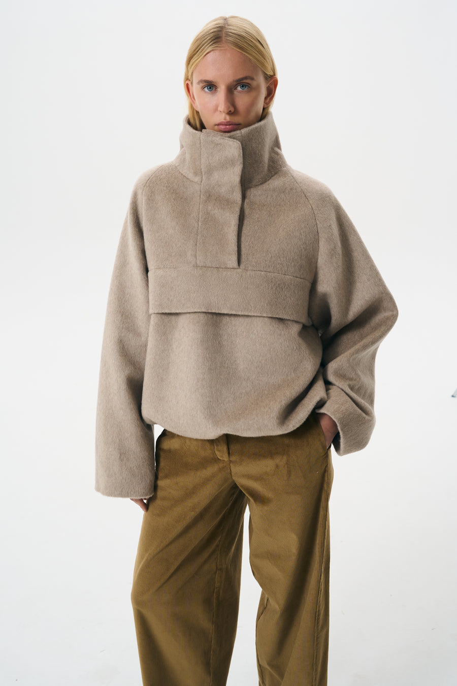 SOFT ALPACA ANORAK | BARLEY