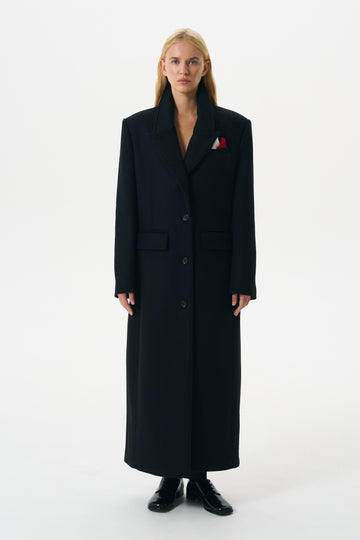 SIGNATURE SINGLE-BREASTED COAT | BLACK