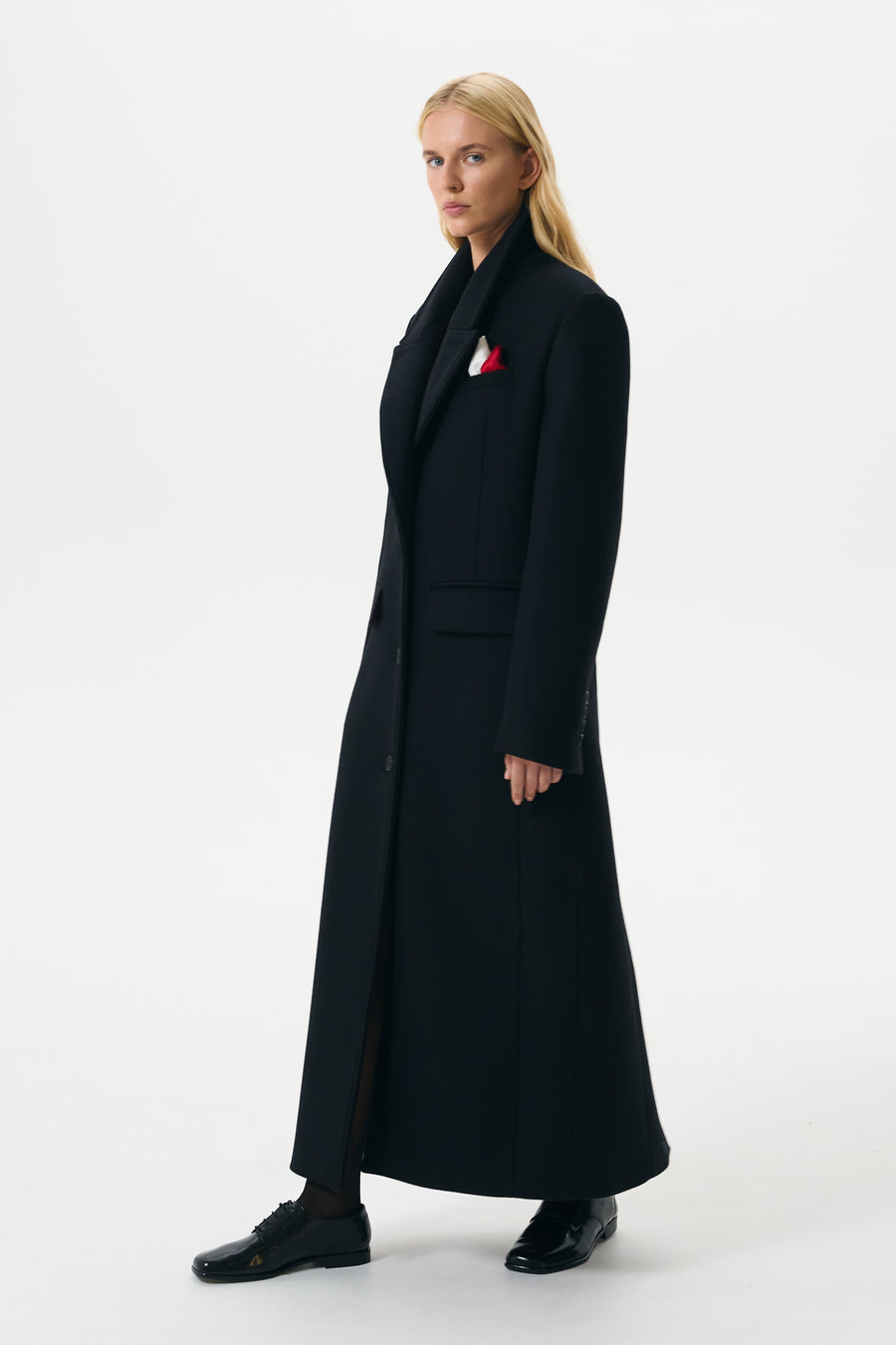 SIGNATURE SINGLE-BREASTED COAT | BLACK