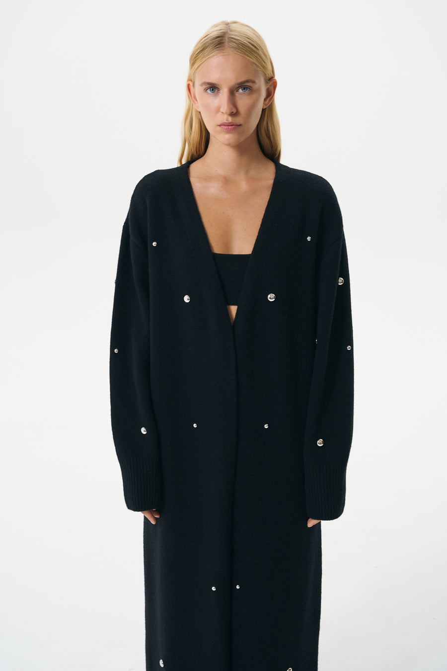 SIGNATURE CARDIGAN LONG | BLACK NIGHT
