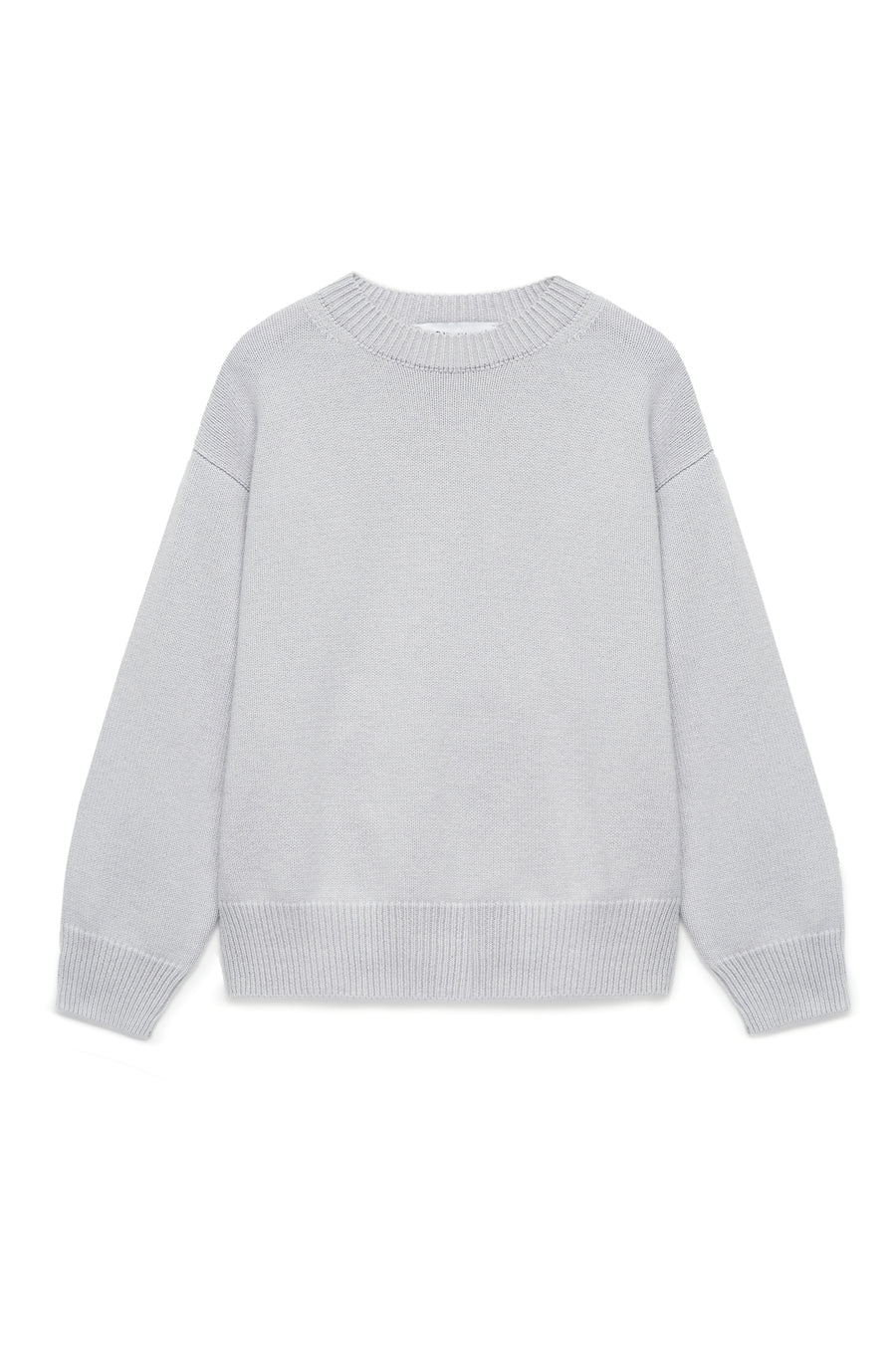 CREWNECK WOOL CASHMERE SWEATER LAVANDER GREY