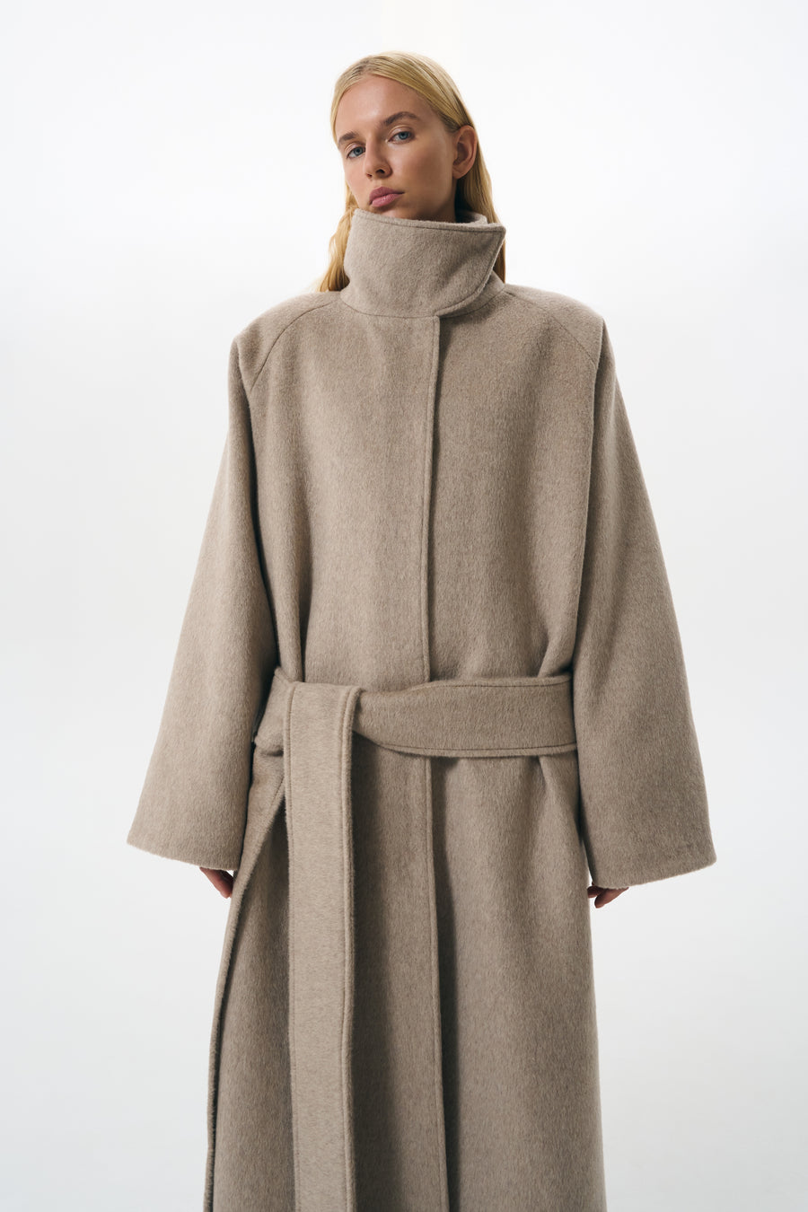 LONG ALPACA COAT | BARLEY