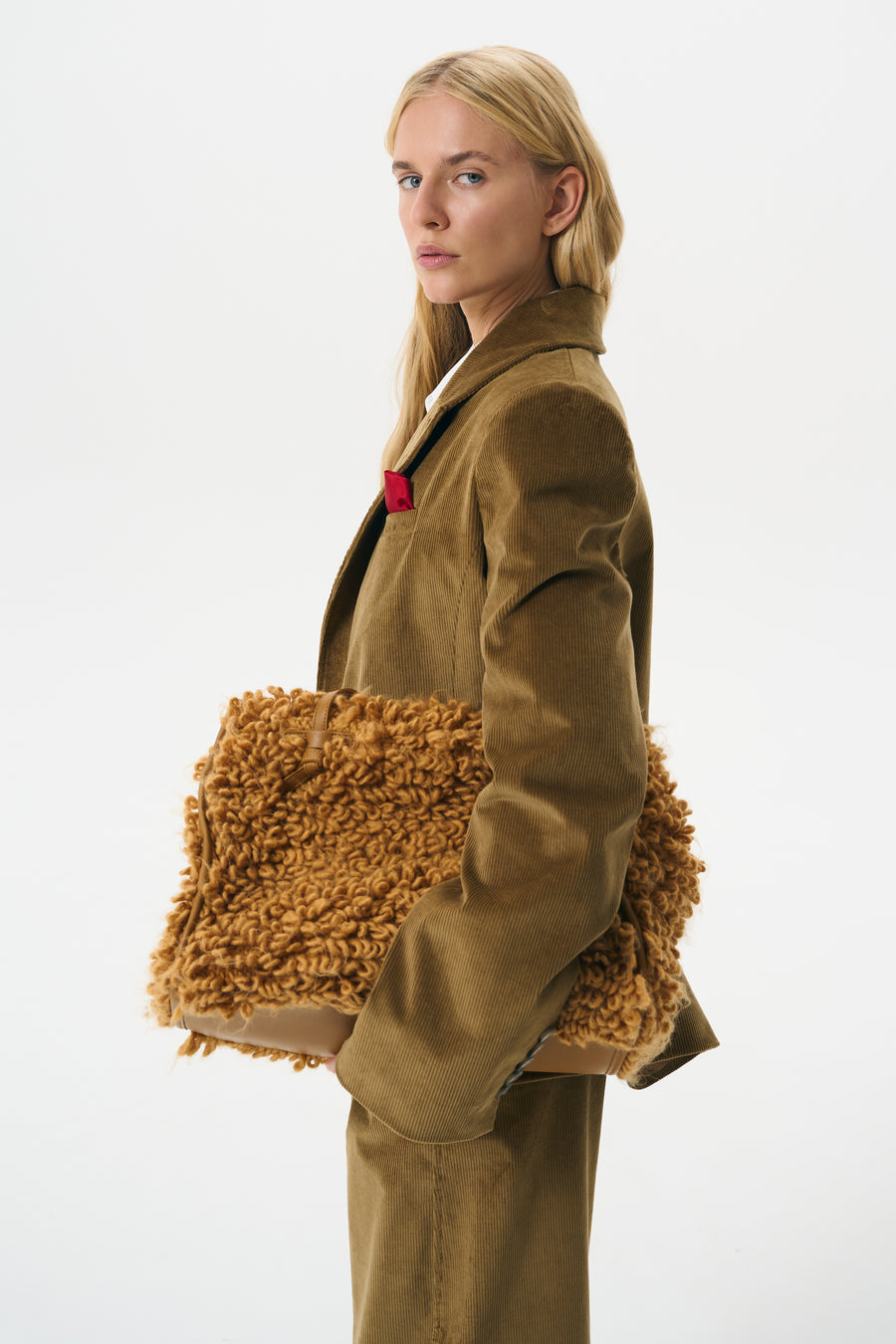 DOUBL-BREASTED CORDUROY JACKET | TOFFEE