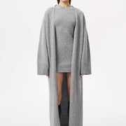 SIGNATURE CARDIGAN LONG | LIGHT GREY