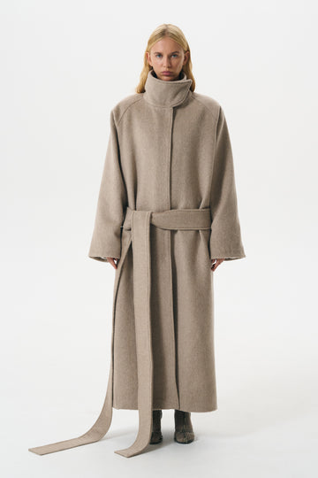 LONG ALPACA COAT | BARLEY