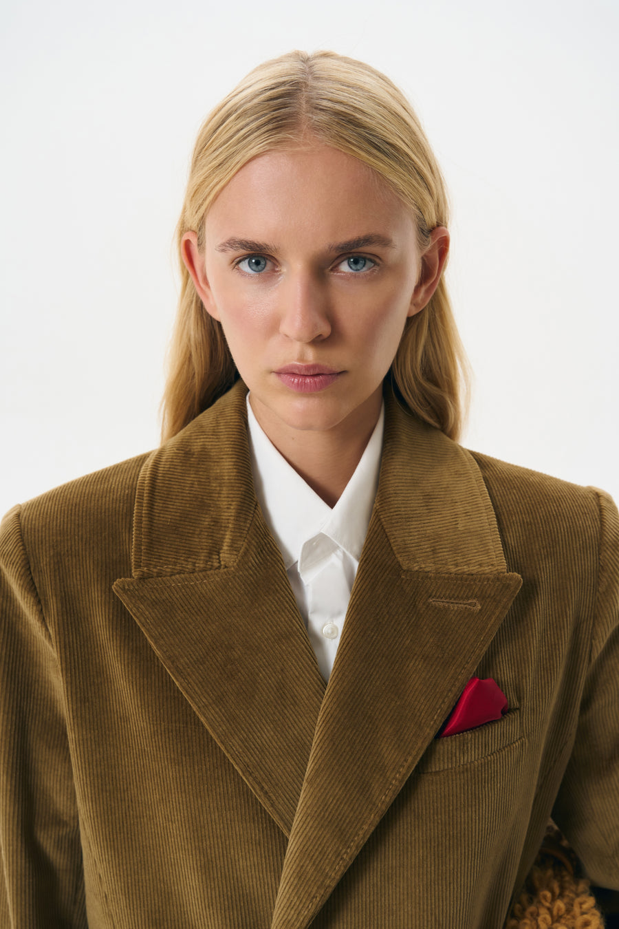 DOUBL-BREASTED CORDUROY JACKET | TOFFEE