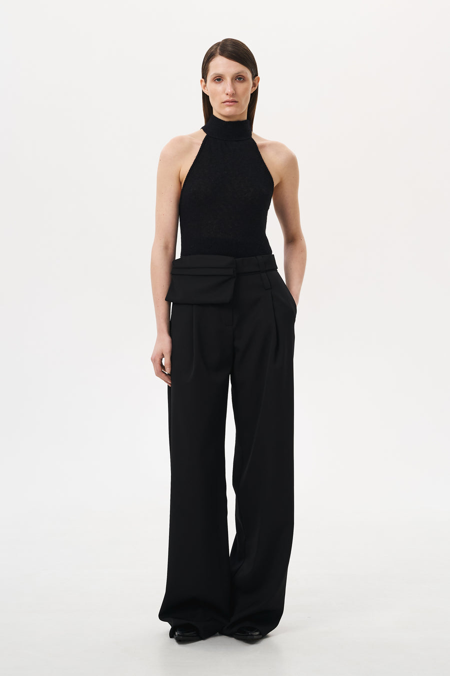 HIGT WAIST TAILORED TROUSERS | BLACK