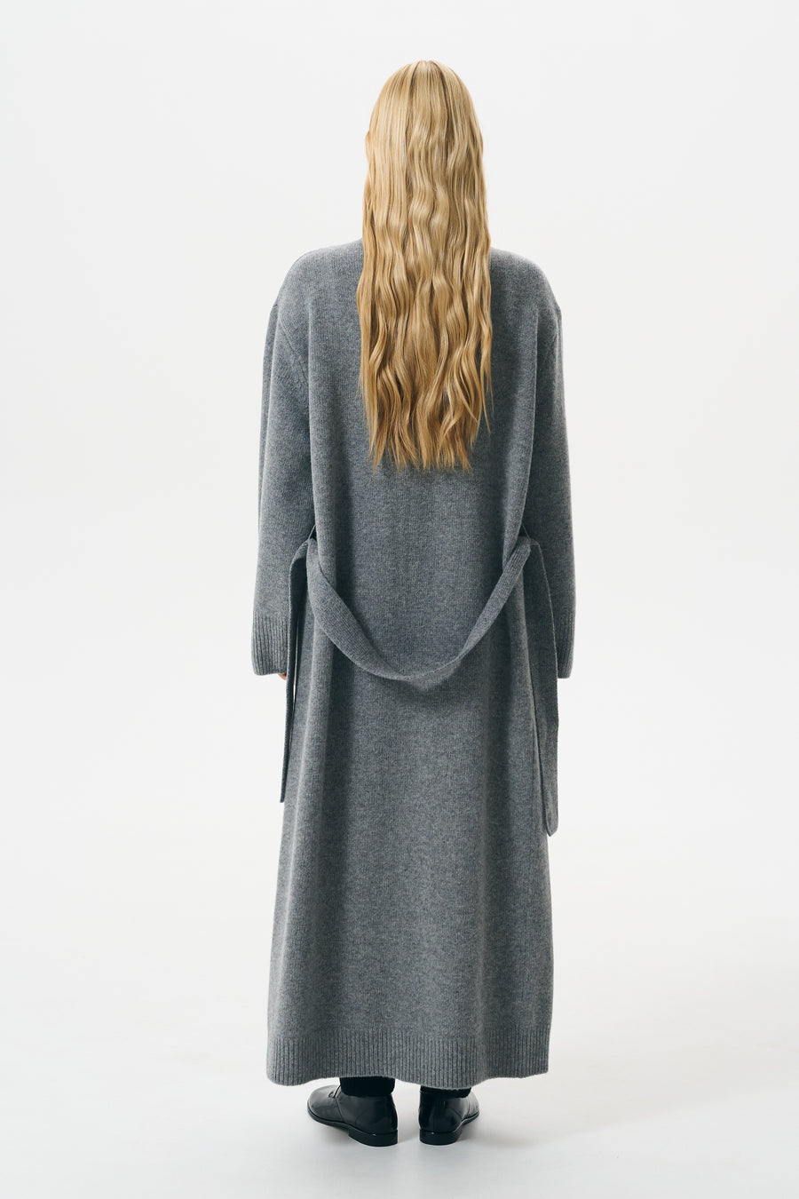 SIGNATURE CARDIGAN LONG | STONE  GREY
