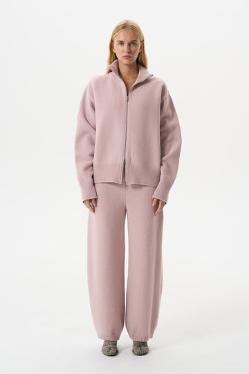 O-SHAPE LAMBSWOOL PANTS | DUST ROSE