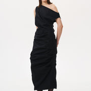 ORIGAMY DRESS | BLACK