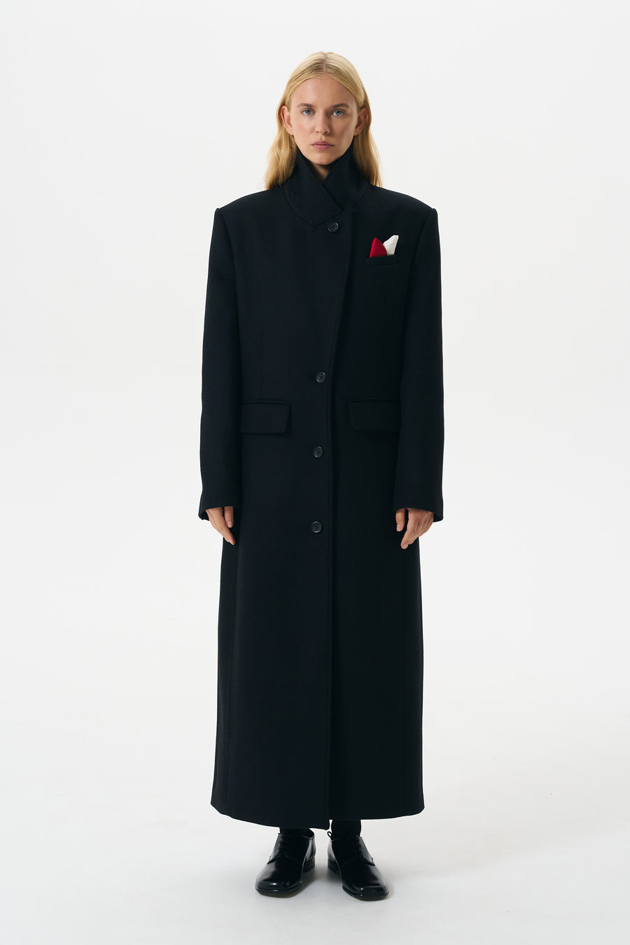 SIGNATURE SINGLE-BREASTED COAT | BLACK