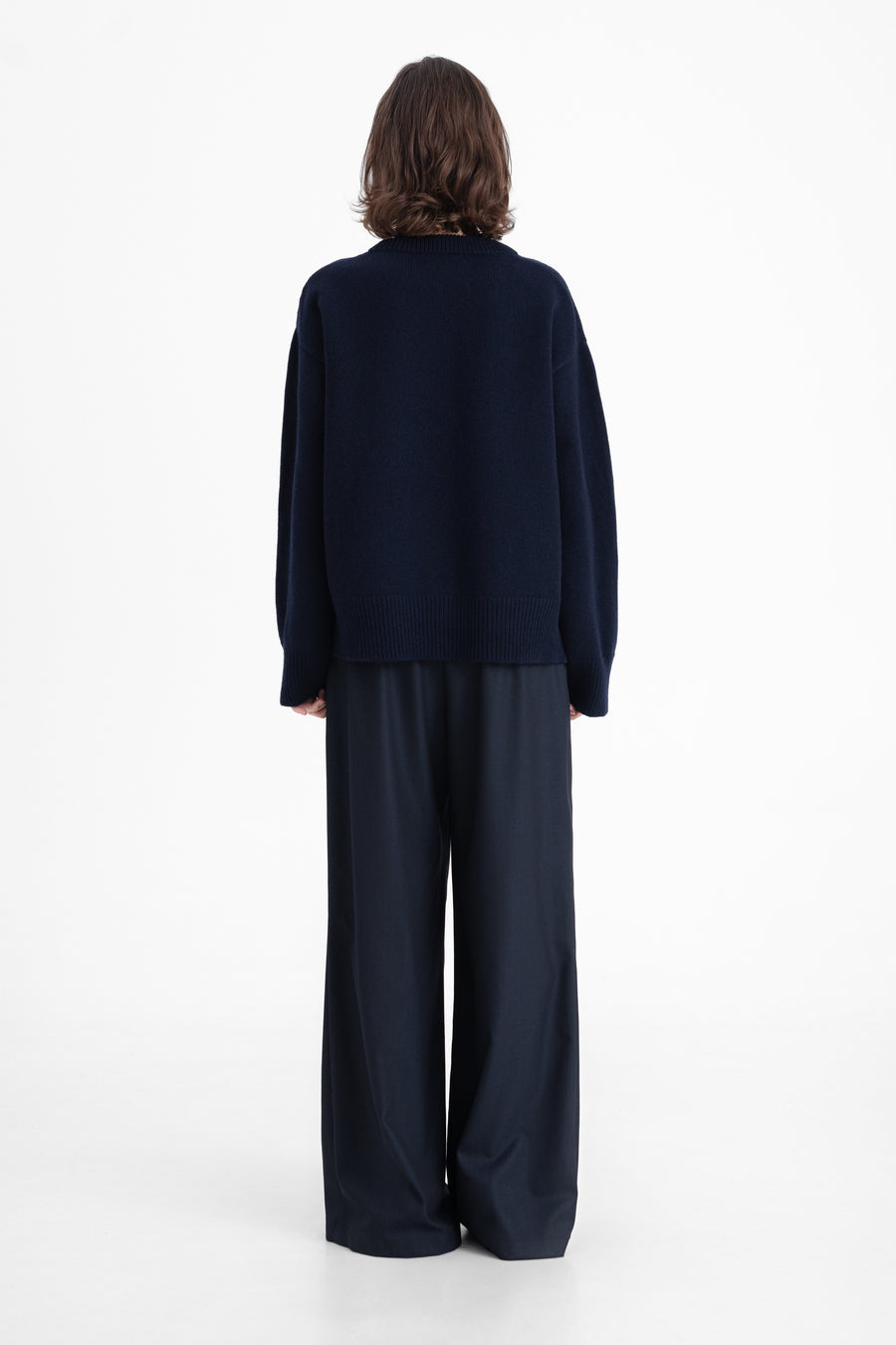 CREWNECK OVERSIZE SWEATER | NAVY