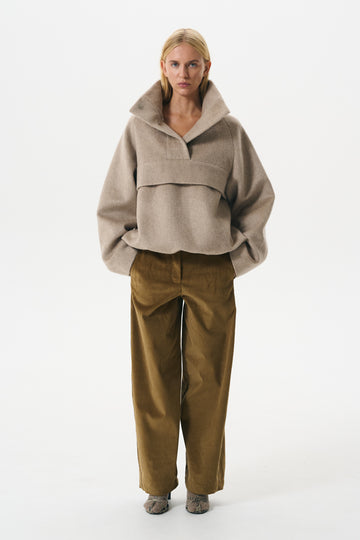 SOFT ALPACA ANORAK | BARLEY