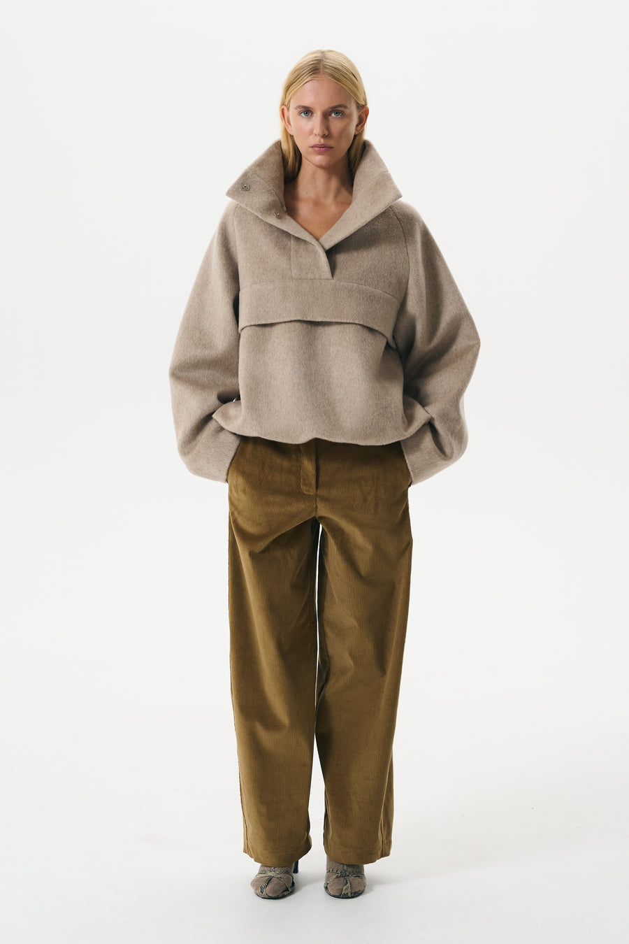 SOFT ALPACA ANORAK | BARLEY