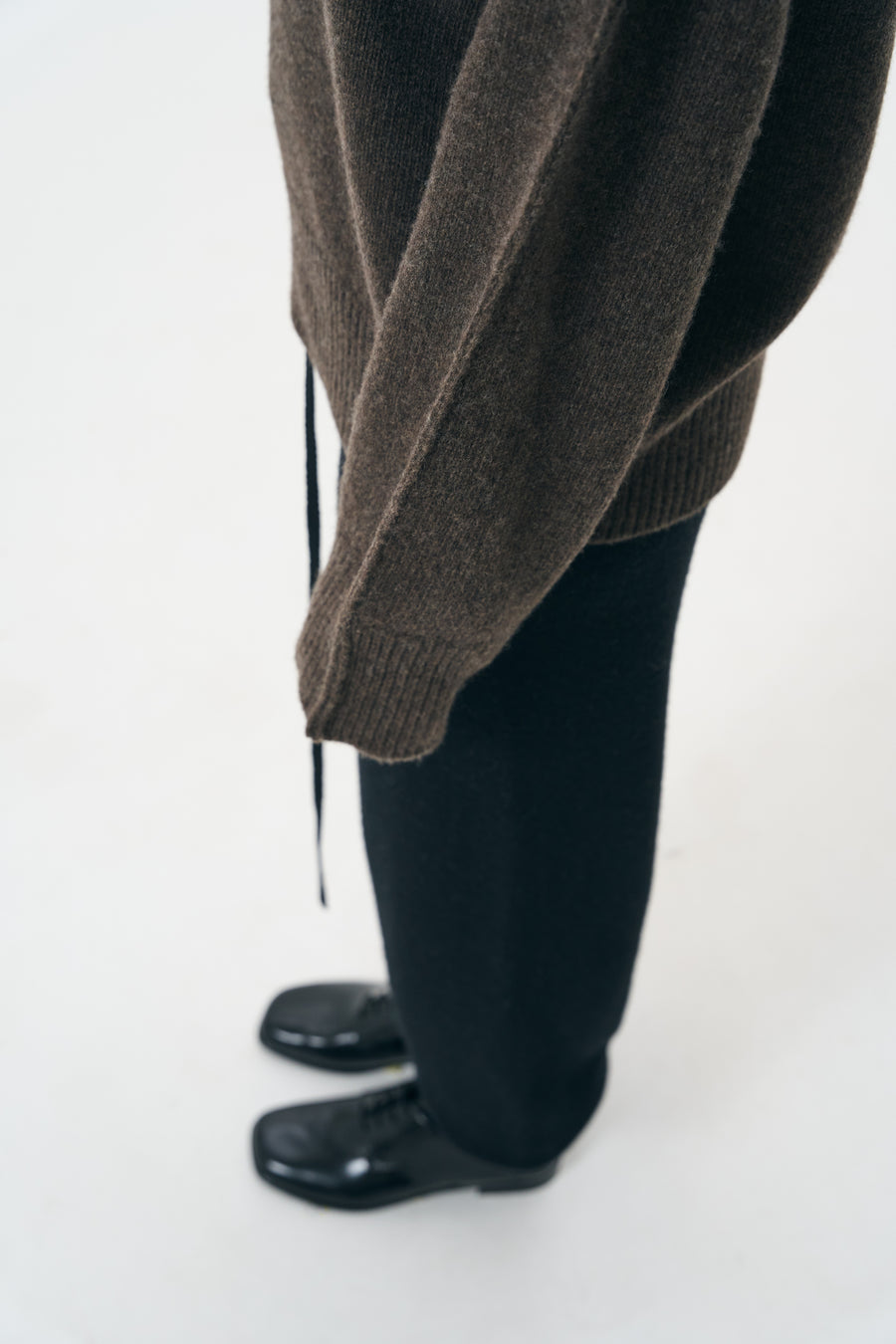 REVERSE LAMBSWOOL POLO | HAZELNUT