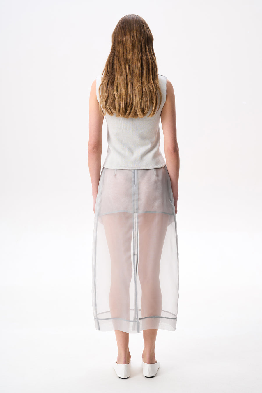 LANA SILK SKIRT OYSTER